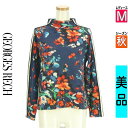 \超得★20%OFFクーポンで10120円/ ジョルジュレッシュ GEORGES RECH ニット レディース 秋 長袖 紺色/ネイビー M 花柄モックネックニ...
