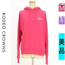 【5/8値下げ】【中古】【古着】 ロデオクラウン RODEO CROWNS スウェット パーカー トップス バック刺繍スウェットパーカー 冬物 冬 秋冬 ピンク