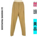 【5/8値下げ】【中古】【古着】 マリンフランセーズ LA MARINE FRANCAISE パンツ パンツ タックテーパードパンツ オールシーズン ベージュ
