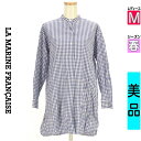 【5/8値下げ】【中古】【古着】 マリンフランセーズ LA MARINE FRANCAISE ワンピース チュニック ワンピース バンドカラーシャツチュニック 春物 春秋 春夏 ブルー