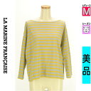 【5/8値下げ】【中古】【古着】 マリンフランセーズ LA MARINE FRANCAISE Tシャツ トップス ボートネックボーダーTシャツ 春物 春秋 春夏 イエロー