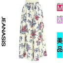 【5/8値下げ】【中古】【古着】 ジーナシス JEANASiS パンツ パンツ フラワーシアーワイドパンツ 春物 春秋 春夏 ホワイト