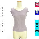 【5/8値下げ】【中古】【古着】 マーキュリーデュオ MERCURYDUO ニット トップス バックリボンリブニット 夏物 春夏 パープル