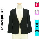 【5/8値下げ】【中古】【古着】 ロートレアモン LAUTREAMONT ジャケット アウター ノーカラージャケット 春物 春秋 春夏 ブラック