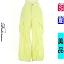 【5/8値下げ】【中古】【古着】 ドロワットロートレアモン Droite lautreamont パンツ パンツ ナイロンパンツ 夏物 春夏 黄緑/ライトグリーン