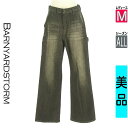 【5/8値下げ】【中古】【古着】 バンヤードストーム BARNYARDSTORM デニムパンツ パンツ ウォッシュド加工セミワイドデニム オールシーズン ブラック