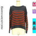 【5/8値下げ】【中古】【古着】 バンヤードストーム BARNYARDSTORM ニット トップス パネルボーダーニット 冬物 冬 秋冬 紺色/ネイビー