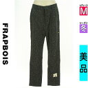 \スーパーSALE限定価格商品/【ポイント10倍】フラボア FRAPBOIS パンツ レディース 冬 ブラック M ステッチ起毛テーパードパンツ 【中古】【古着】【大幅値下】
