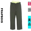 \SS週末限定★25%OFFクーポン/ フラボア FRAPBOIS パンツ レディース オールシーズン ブラック S ダブルウエストテーパードパンツ 【中古】【古着】【セール】ポイント10倍