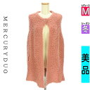 【5/8値下げ】【中古】【古着】 マーキュリーデュオ MERCURYDUO ベスト ジレ カーディガン ふんわりボアベスト 冬物 冬 秋冬 ピンク