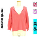 \週末限定★3000円OFFクーポン配布中/ メルシーボークー mercibeaucoup ニット レディース 春 長袖 ピンク M ワッペン付きセーラー衿ニッ...