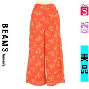 【5/8値下げ】【中古】【古着】 ビームス BEAMS パンツ パンツ Ray BEAMS 花柄ワイドパンツ 春物 春秋 春夏 レッド
