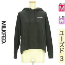 【5/8値下げ】【中古】【古着】 ミルク フェド MILKFED. スウェット パーカー トップス バックロゴスウェットパーカー 春物 春秋 春夏 ブラック