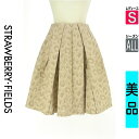 【5/8値下げ】【中古】【古着】 ストロベリーフィールズ STRAWBERRY-FIELDS スカート スカート ICHIE STRAWBERRY-FIELDS レオパードスカート オールシーズン ベージュ