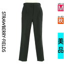 【5/8値下げ】【中古】【古着】 ストロベリーフィールズ STRAWBERRY-FIELDS パンツ パンツ センタープレステーパードパンツ 秋物 秋冬 春秋 ブラック