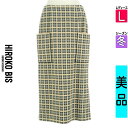 【5/19値下げ】【中古】【古着】 ヒロコビス HIROKO BIS ロングスカート マキシスカート スカート 起毛チェックミモレスカート 冬物 冬 秋冬 ベージュ