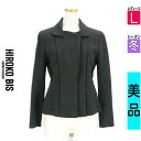 【5/19値下げ】【中古】【古着】 ヒロコビス HIROKO BIS ジャケット アウター 美シルエット異素材切替ジャケット 冬物 冬 秋冬 グレー