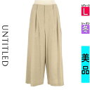 【5/8値下げ】【中古】【古着】 アンタイトル UNTITLED パンツ パンツ 千鳥格子柄ウールワイドパンツ 冬物 冬 秋冬 ベージュ