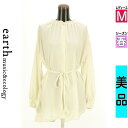 【5/8値下げ】【中古】【古着】 アースミュージック&エコロジー earth music&ecology ブラウス シャツ オーバーサイズドロストブラウス 春物 春秋 春夏 アイボリー