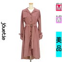 【5/8値下げ】【中古】【古着】 ジュエティ jouetie ワンピース チュニック ワンピース ベルト付きフィッシュテールワンピース 春物 春秋 春夏 ピンク