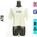 【5/8値下げ】【中古】【古着】 スライ SLY Tシャツ トップス ラメロゴTシャツ 夏物 春夏 アイボリー