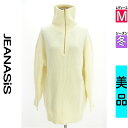 【5/8値下げ】【中古】【古着】 ジーナシス JEANASiS セーター トップス オーバーサイズハーフジップニット 冬物 冬 秋冬 アイボリー