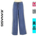 【5/8値下げ】【中古】【古着】 ジーナシス JEANASiS デニムパンツ パンツ サイドラインデニムパンツ オールシーズン ブルー