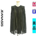 【5/8値下げ】【中古】【古着】 ジーナシス JEANASiS ブラウス シャツ バックリボンシアーブラウス 夏物 春夏 ブラック