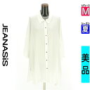 【5/8値下げ】【中古】【古着】 ジーナシス JEANASiS ブラウス シャツ オーバーサイズシアーブラウス 夏物 春夏 ホワイト