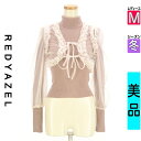 \超得★20%OFFクーポンで4840円/ レディアゼル REDYAZEL アンサンブル レディース 冬 ピンク M フリルシアーカーデ+タートルニット 【...