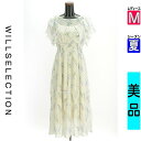 【5/8値下げ】【中古】【古着】 ウィルセレクション WILLSELECTION ワンピース チュニック ワンピース ドット×花柄ロングワンピース 夏物 春夏 ホワイト