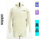【5/8値下げ】【中古】【古着】 アディダス adidas コート アウター 中綿入りハーフジップパーカー 冬物 冬 秋冬 ホワイト