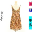 【5/8値下げ】【中古】【古着】 カリアング KariAng キャミワンピース ワンピース カラフルチュールAラインミニワンピース 夏物 春夏 オレンジ