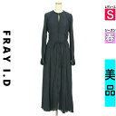 【中古】【古着】 フレイアイディー FRAY I.D ワンピース チュニック ワンピース 花柄ロングワンピース 春物 春秋 春夏 紺色/ネイビー