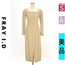 【中古】【古着】 フレイアイディー FRAY I.D ワンピース チュニック ワンピース 光沢ロングワンピース 春物 春秋 春夏 ベージュ