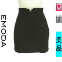 【中古】【古着】 エモダ EMODA ミニスカート カットウエストミニスカート オールシーズン ブラック