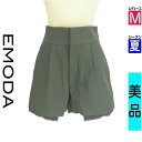 【中古】【古着】 エモダ EMODA ショートパンツ ハーフパンツ パンツ タックショートパンツ 夏物 春夏 グレー