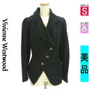 【中古】【古着】 ヴィヴィアンウエストウッド Vivienne Westwood ジャケット アウター Vivienne Westwood RED LABEL アシメジャケット 春物 春秋 春夏 ブラック