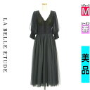 【中古】【古着】 ラベル エチュード la belle Etude ワンピース チュニック ワンピース Belle vintage チュールワンピース 春物 春秋 春夏 紺色/ネイビー