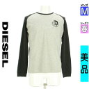 【中古】【古着】 ディーゼル DIESEL Tシャツ トップス ラグランTシャツ 春物 春秋 春夏 グレー
