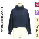 【中古】【古着】 ストロベリーフィールズ STRAWBERRY-FIELDS ニット トップス タートルネックニット 冬物 冬 秋冬 紺色/ネイビー