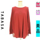 \SUMMER SALE★10%OFFクーポンで2079円/ タバサ TABASA カットソー プルオーバー レディース 春 長袖 レッド M フロッキープリン...