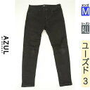 【中古】【古着】 アズールバイマウジー AZUL BY MOUSSY デニムパンツ パンツ ブラックデニムスキニーパンツ オールシーズン ブラック