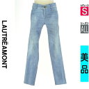【中古】【古着】 ロートレアモン LAUTREAMONT パンツ パンツ ウォッシュド加工デニム風スキニーパンツ オールシーズン ブルー