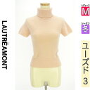 【中古】【古着】 ロートレアモン LAUTREAMONT ニット トップス タートルネックニット 冬物 冬 秋冬 ピンク