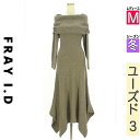 【中古】【古着】 フレイアイディー FRAY I.D ワンピース チュニック ワンピース ウエストリボンオフショルニットワンピース 冬物 冬 秋冬 ブラウン