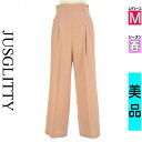 \超得★20%OFFクーポンで12408円/ ジャスグリッティー JUSGLITTY パンツ レディース 春 ピンク M ハイウエストリネンライクワイドパンツ ...