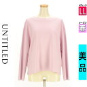 【中古】【古着】 アンタイトル UNTITLED ニット トップス ドロップショルダーニット 春物 春秋 春夏 ピンク