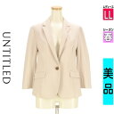 【中古】【古着】 アンタイトル UNTITLED ジャケット アウター ワンボタンテーラードジャケット 春物 春秋 春夏 ベージュ