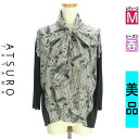 \週末限定★3000円OFFクーポン配布中/ アツロウ タヤマ ATSURO TAYAMA カットソー プルオーバー レディース 春 長袖 ブラック M 花柄×...